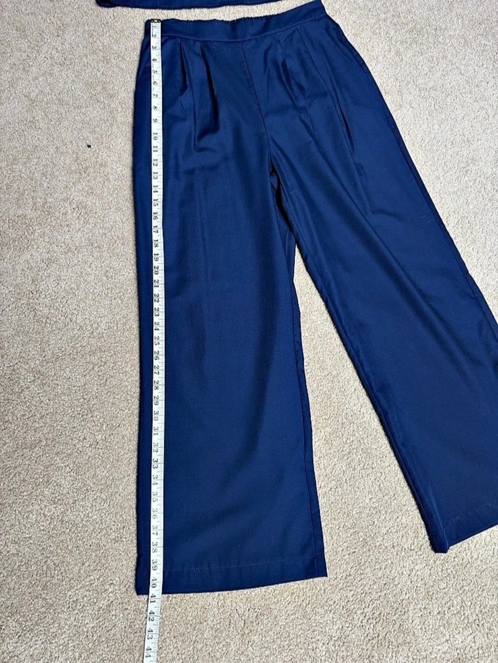 Blue Wide-Leg Two-Piece Set - Picture 3 of 4